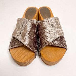 Free People Velvet Dreams Wooden Sandals